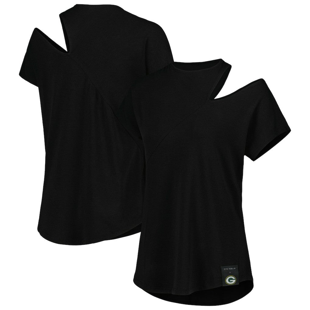 Green Bay Packers KIYA TOMLIN Women's Cut Out Tri-Blend Shirt | NFL Outlet