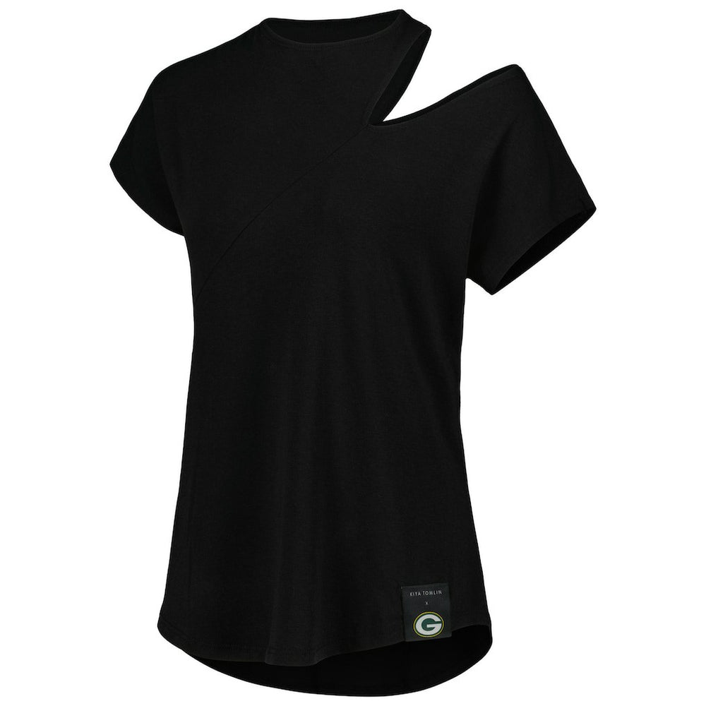 Green Bay Packers KIYA TOMLIN Women's Cut Out Tri-Blend Shirt | NFL Outlet