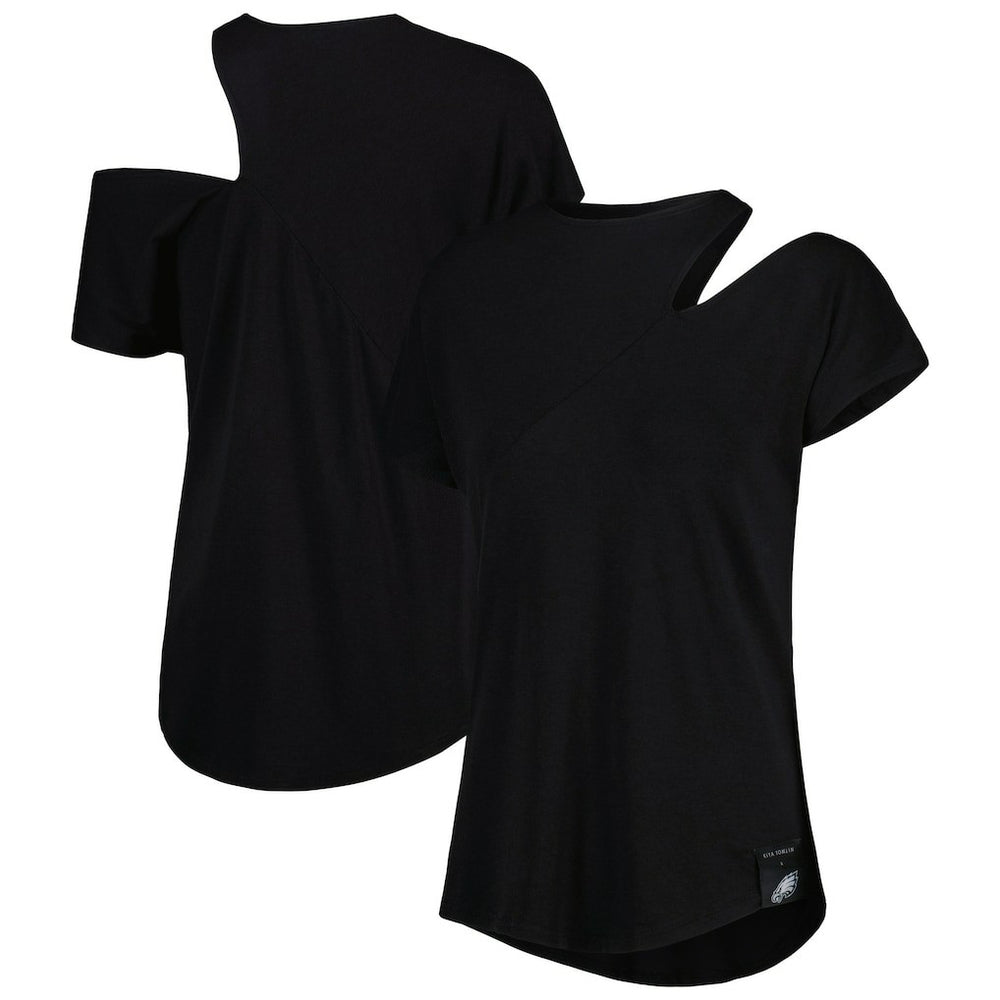 Philadelphia Eagles KIYA TOMLIN Women's Cut Out Tri-Blend Shirt | NFL Outlet