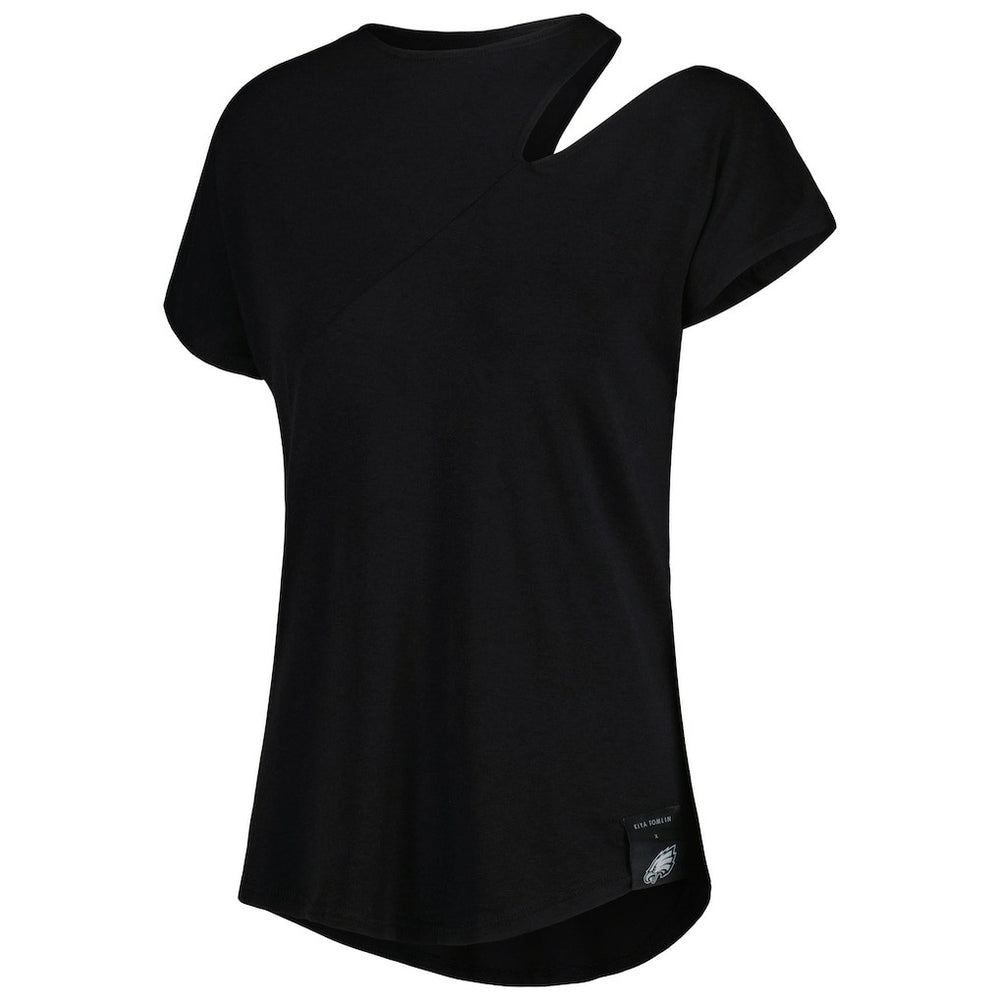 Philadelphia Eagles KIYA TOMLIN Women's Cut Out Tri-Blend Shirt | NFL Outlet