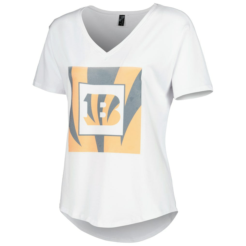Cincinnati Bengals KIYA TOMLIN Women's V-Neck T-Shirt | NFL Outlet