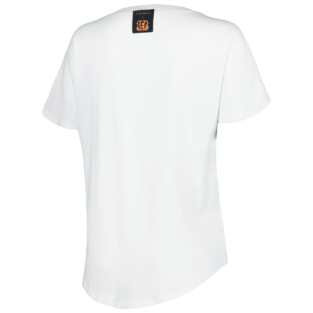 Cincinnati Bengals KIYA TOMLIN Women's V-Neck T-Shirt | NFL Outlet