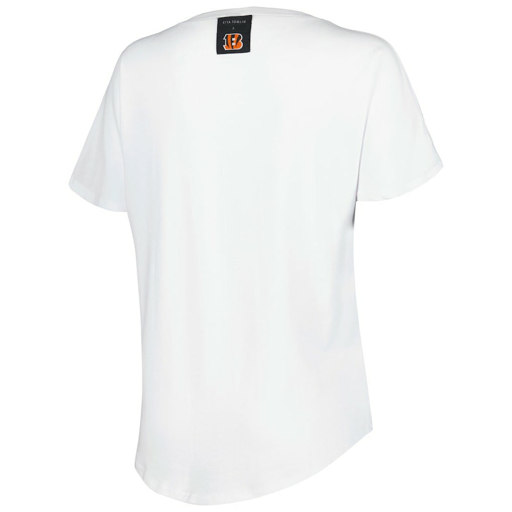 Cincinnati Bengals KIYA TOMLIN Women's V-Neck T-Shirt | NFL Outlet