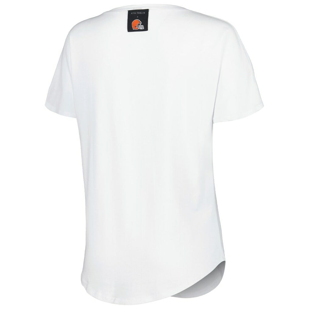 Cleveland Browns KIYA TOMLIN Women's Tri-Blend V-Neck T-Shirt | NFL Near me
