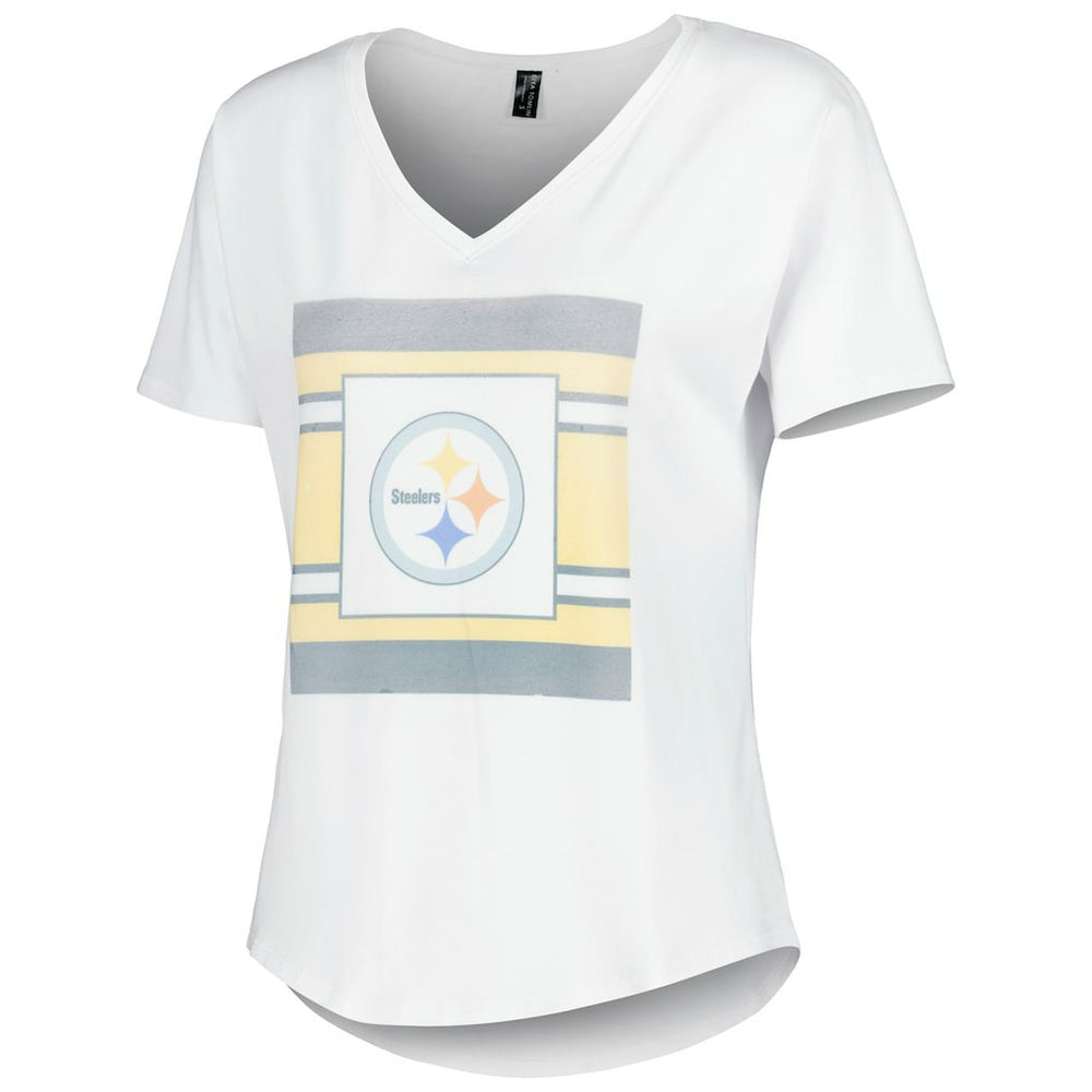 Pittsburgh Steelers KIYA TOMLIN Women's Tri-Blend V-Neck T-Shirt | NFL New