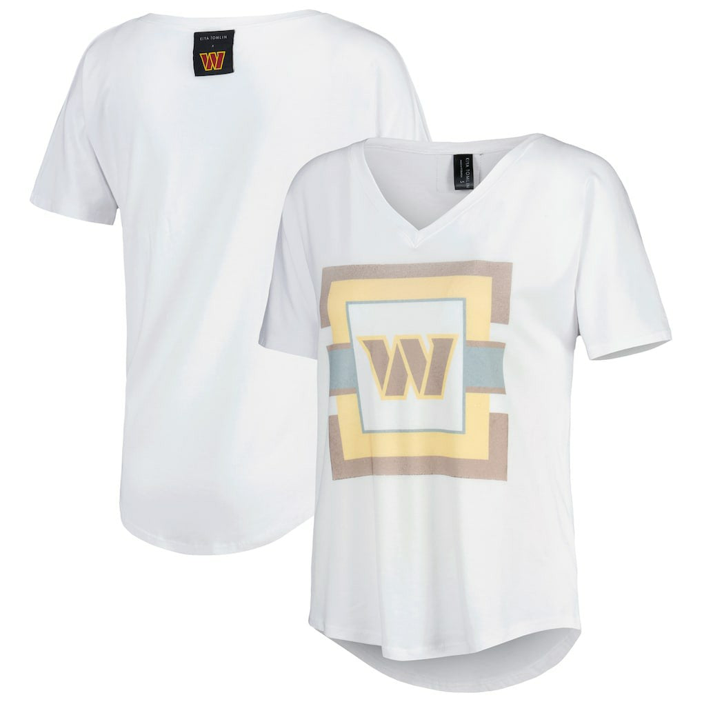 Washington Commanders KIYA TOMLIN Women's V-Neck T-Shirt | NFL Near me