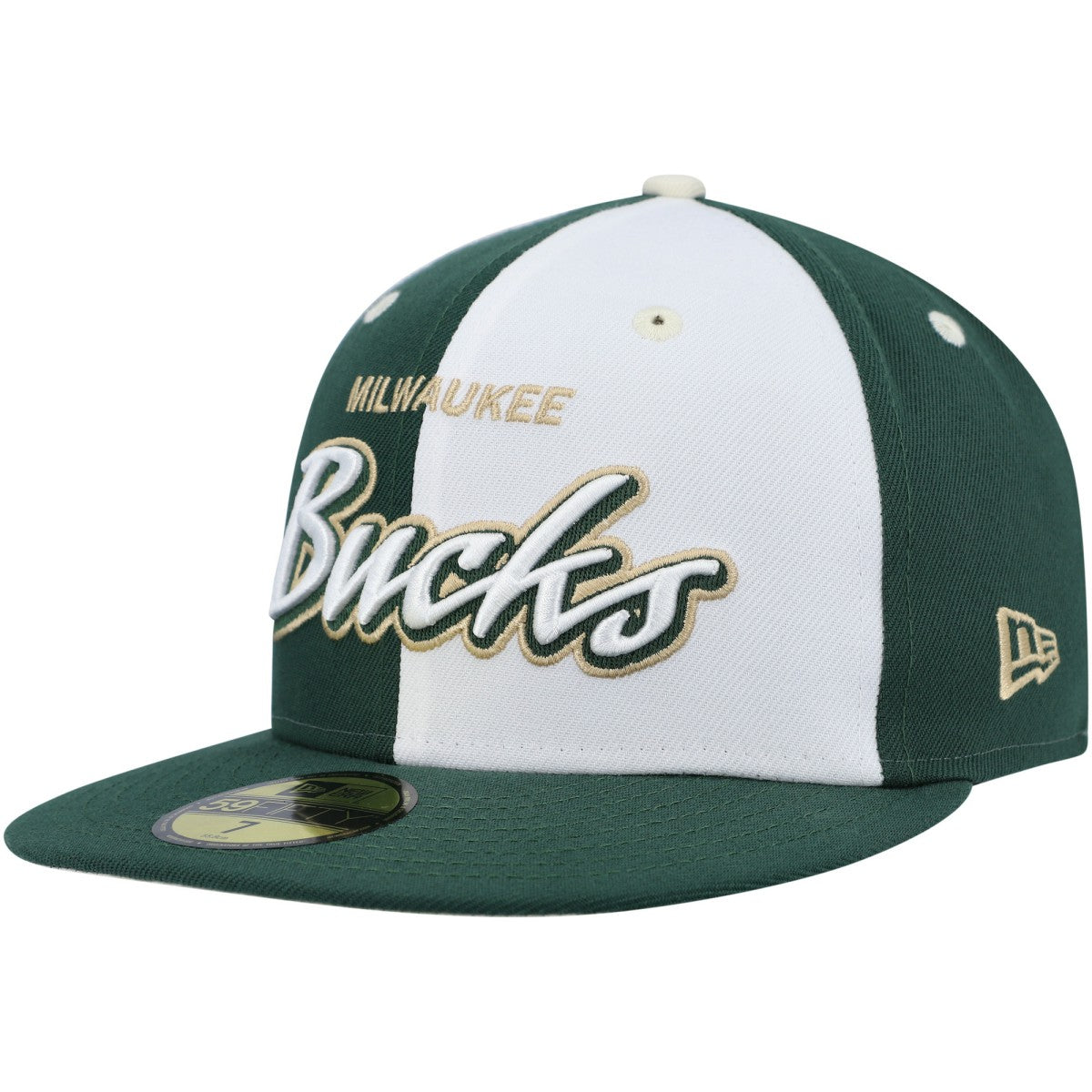 Hunter Green/White  Script Pinwheel 59FIFTY Fitted Hat | NBA
