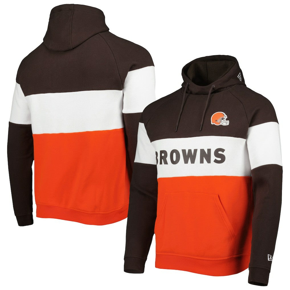 Cleveland Browns Colorblock Current Pullover Hoodie | NFL Outlet
