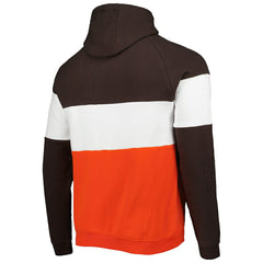 Cleveland Browns Colorblock Current Pullover Hoodie | NFL Outlet