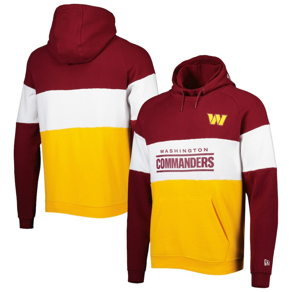 Washington Commanders Colorblock Current Pullover Hoodie | NFL Online