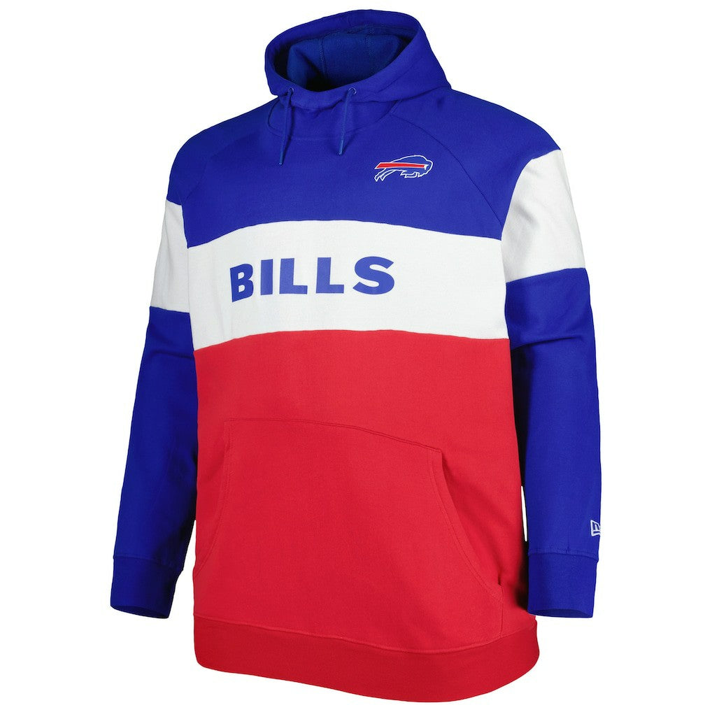 Buffalo Bills Big & Tall Current Team Colorblock Fleece Raglan Pullover Hoodie | NFL Outlet