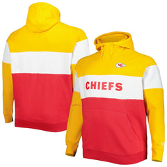Kansas City Chiefs Big & Tall Current Team Colorblock Fleece Raglan Pullover Hoodie | NFL Outlet