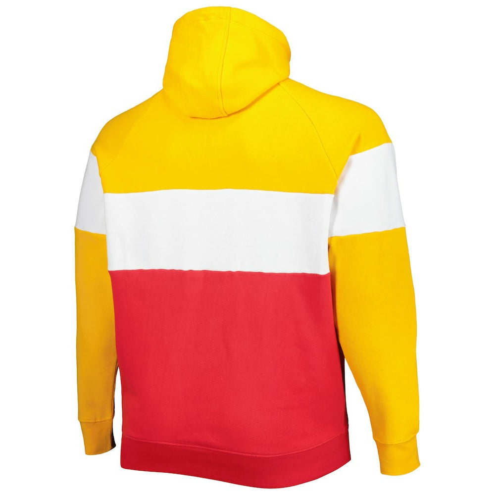 Kansas City Chiefs Big & Tall Current Team Colorblock Fleece Raglan Pullover Hoodie | NFL Outlet