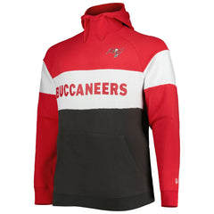 Tampa Bay Buccaneers Big & Tall Current Team Colorblock Fleece Raglan Pullover Hoodie | NFL New