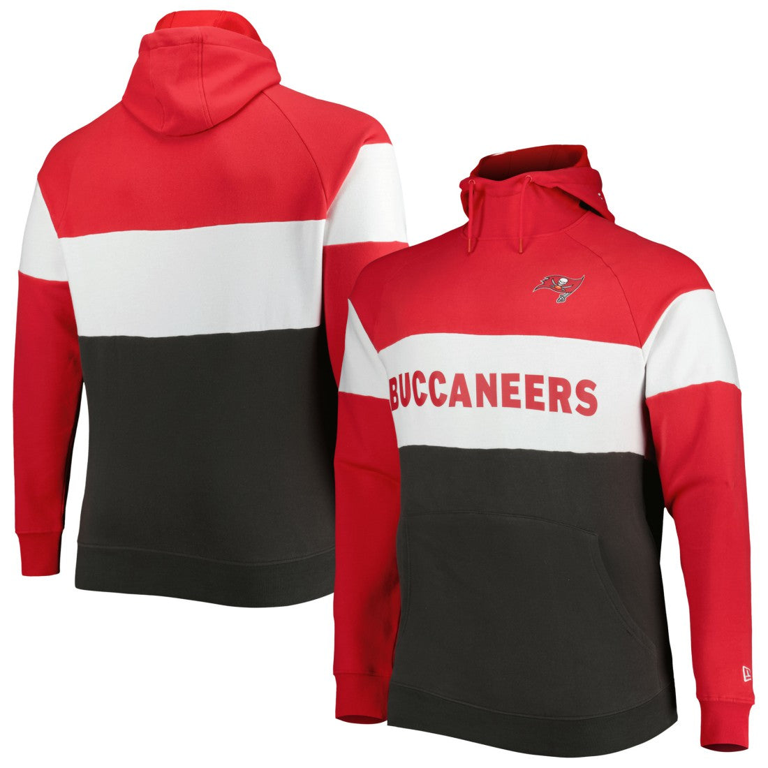 Tampa Bay Buccaneers Big & Tall Current Colorblock Raglan Fleece Pullover Hoodie | NFL On sale