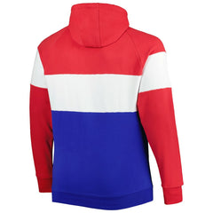 Buffalo Bills Big & Tall Throwback Colorblock Fleece Raglan Pullover Hoodie | NFL Outlet