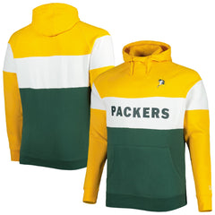 Green Bay Packers Big & Tall Throwback Colorblock Fleece Raglan Pullover Hoodie | NFL US