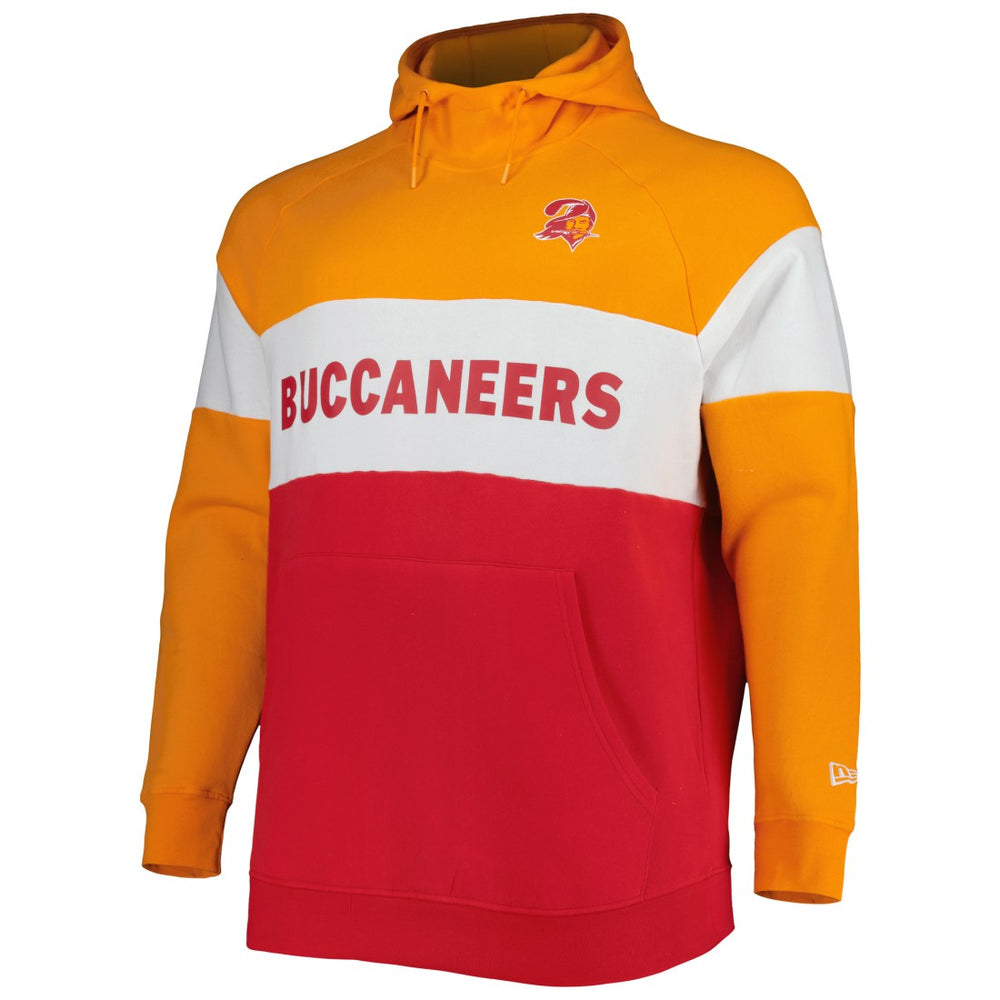 Tampa Bay Buccaneers Big & Tall Throwback Colorblock Fleece Raglan Pullover Hoodie | NFL Near me