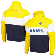 Los Angeles Rams Colorblock Throwback Pullover Hoodie | NFL Hot