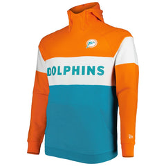 Miami Dolphins Big & Tall Throwback Colorblock Raglan Pullover Hoodie | NFL US