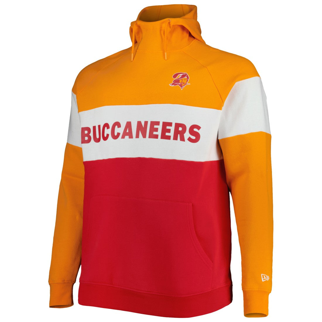 Tampa Bay Buccaneers Big & Tall Throwback Colorblock Raglan Pullover Hoodie | NFL Sale
