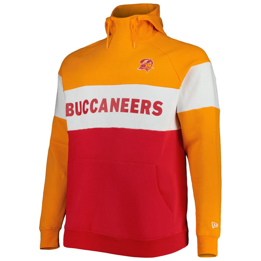 Tampa Bay Buccaneers Big & Tall Throwback Colorblock Raglan Pullover Hoodie | NFL Sale