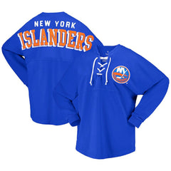 New York Islanders Fanatics Women's Spirit Lace-Up V-Neck Long Sleeve Jersey T-Shirt -  NHL T-shirts