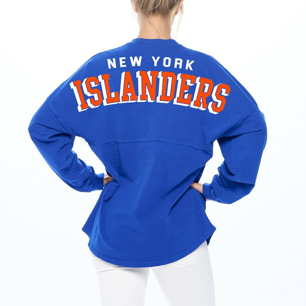 New York Islanders Fanatics Women's Spirit Lace-Up V-Neck Long Sleeve Jersey T-Shirt -  NHL T-shirts