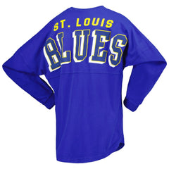 St. Louis Blues Fanatics Women's Spirit Lace-Up V-Neck Long Sleeve Jersey T-Shirt -  NHL T-shirts