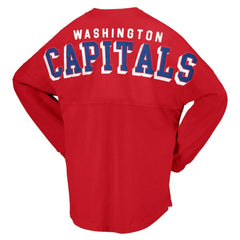Washington Capitals Fanatics Women's Spirit Lace-Up V-Neck Long Sleeve Jersey T-Shirt -  NHL T-shirts