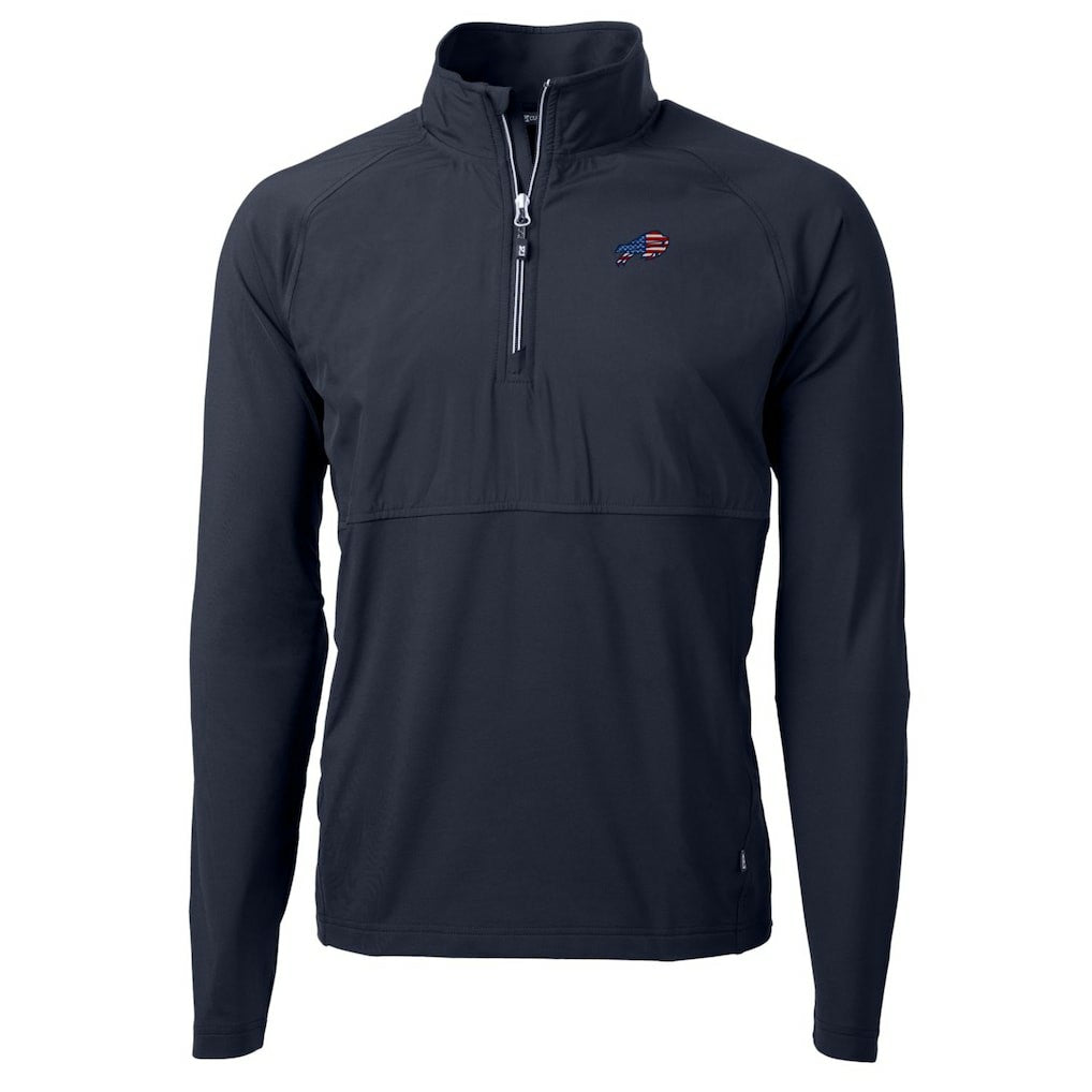 Buffalo Bills Cutter & Buck Adapt Eco Knit Hybrid Recycled Quarter-Zip Pullover Top | NFL Outlet