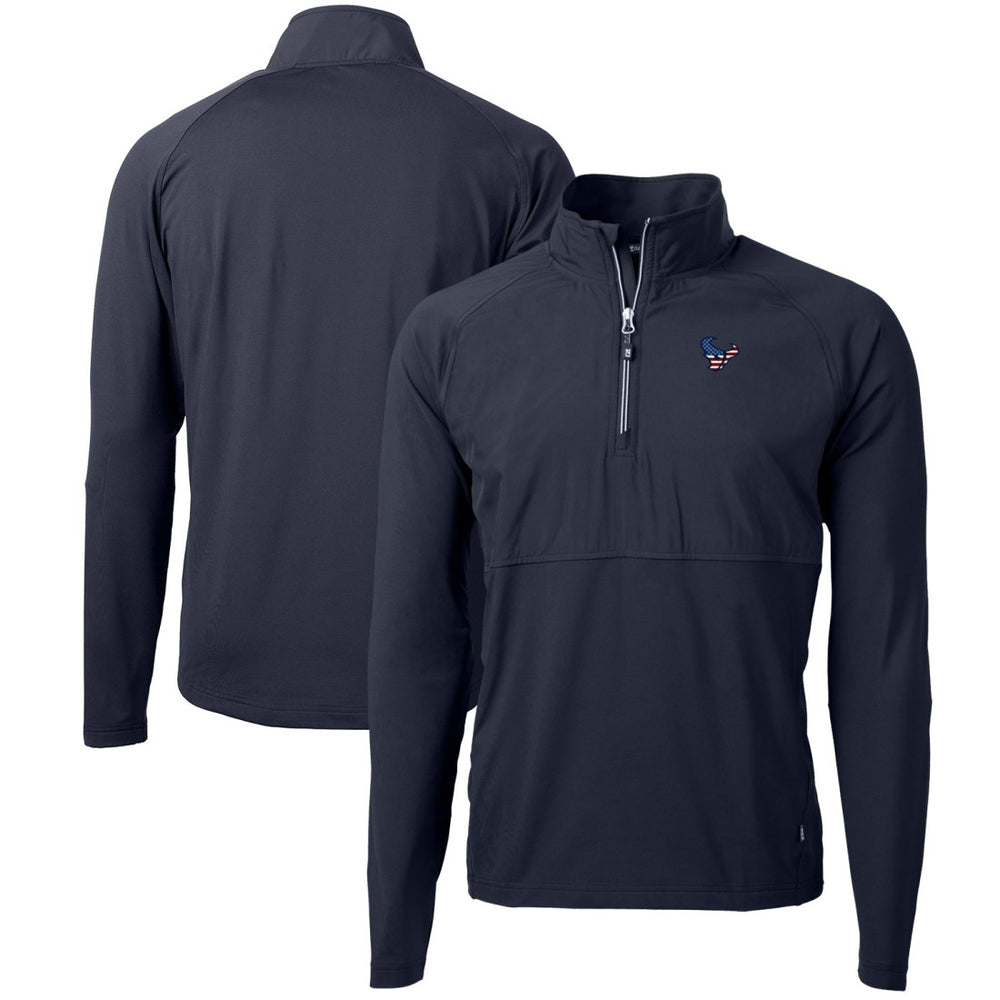 Houston Texans Cutter & Buck Adapt Eco Knit Hybrid Recycled Quarter-Zip Pullover Top | NFL US