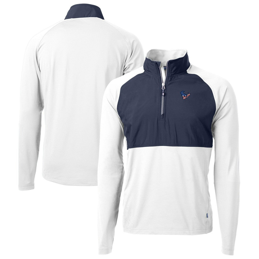 Houston Texans Cutter & Buck Adapt Eco Knit Hybrid Recycled Quarter-Zip Pullover Top | NFL Sale