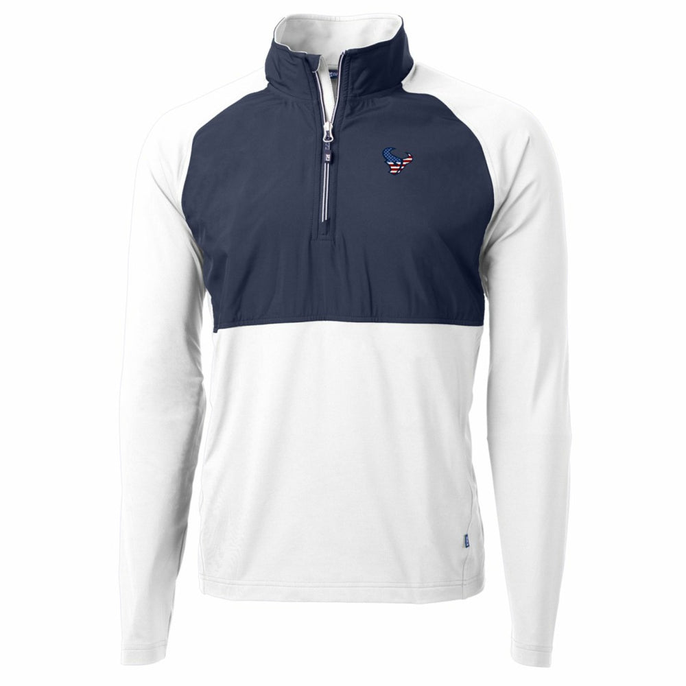 Houston Texans Cutter & Buck Adapt Eco Knit Hybrid Recycled Quarter-Zip Pullover Top | NFL Sale