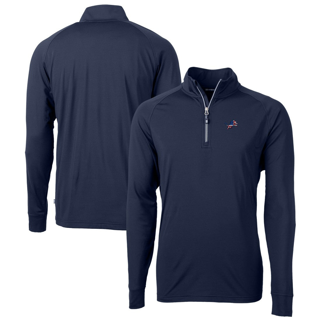Detroit Lions Cutter & Buck Team Adapt Eco Knit Hybrid Recycled Quarter-Zip Pullover Top | NFL Online