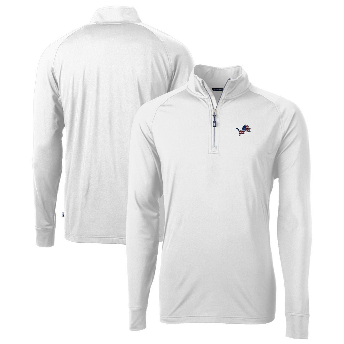 Detroit Lions Cutter & Buck Team Adapt Eco Knit Hybrid Recycled Quarter-Zip Pullover Top | NFL Hot