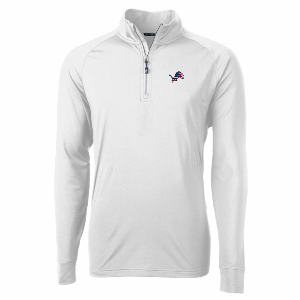 Detroit Lions Cutter & Buck Team Adapt Eco Knit Hybrid Recycled Quarter-Zip Pullover Top | NFL Hot