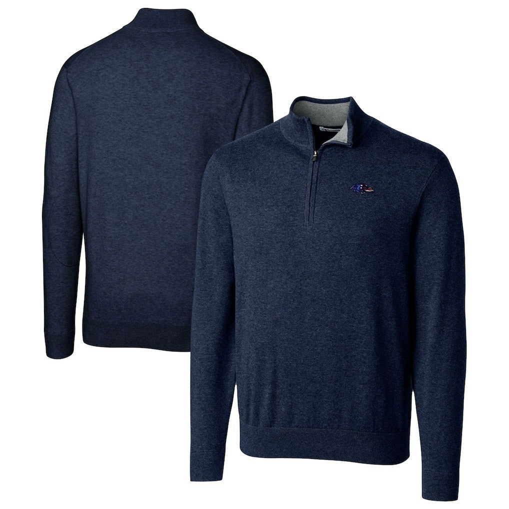 Baltimore Ravens Cutter & Buck Lakemont Quarter-Zip Pullover Sweater | NFL Sale