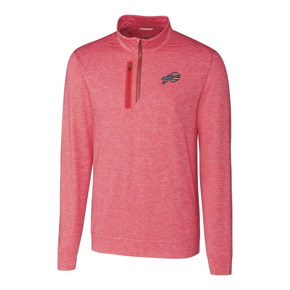 Buffalo Bills Cutter & Buck Americana Stealth Quarter-Zip Pullover Top | NFL Online