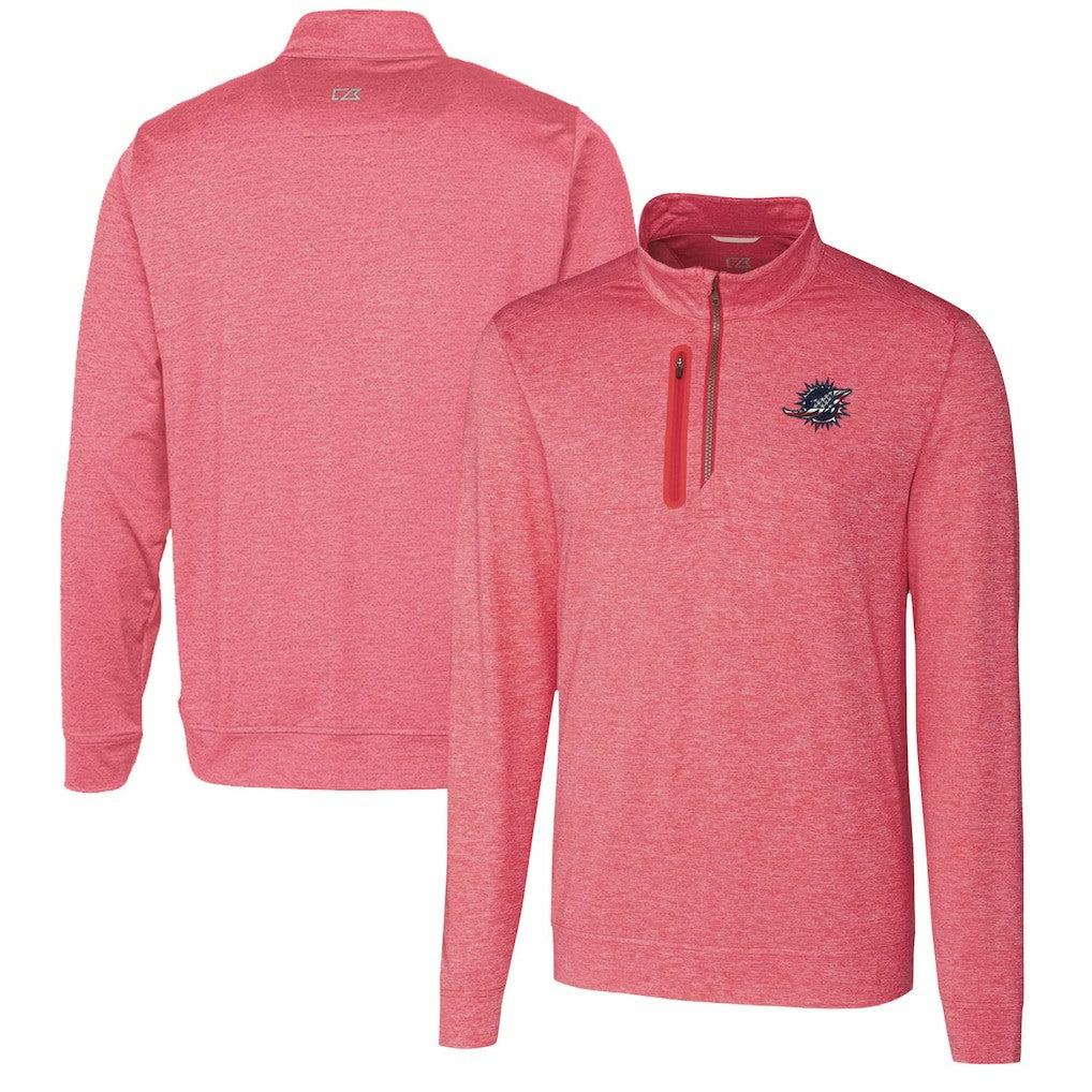 Miami Dolphins Cutter & Buck Stealth Quarter-Zip Pullover Top | NFL Sale