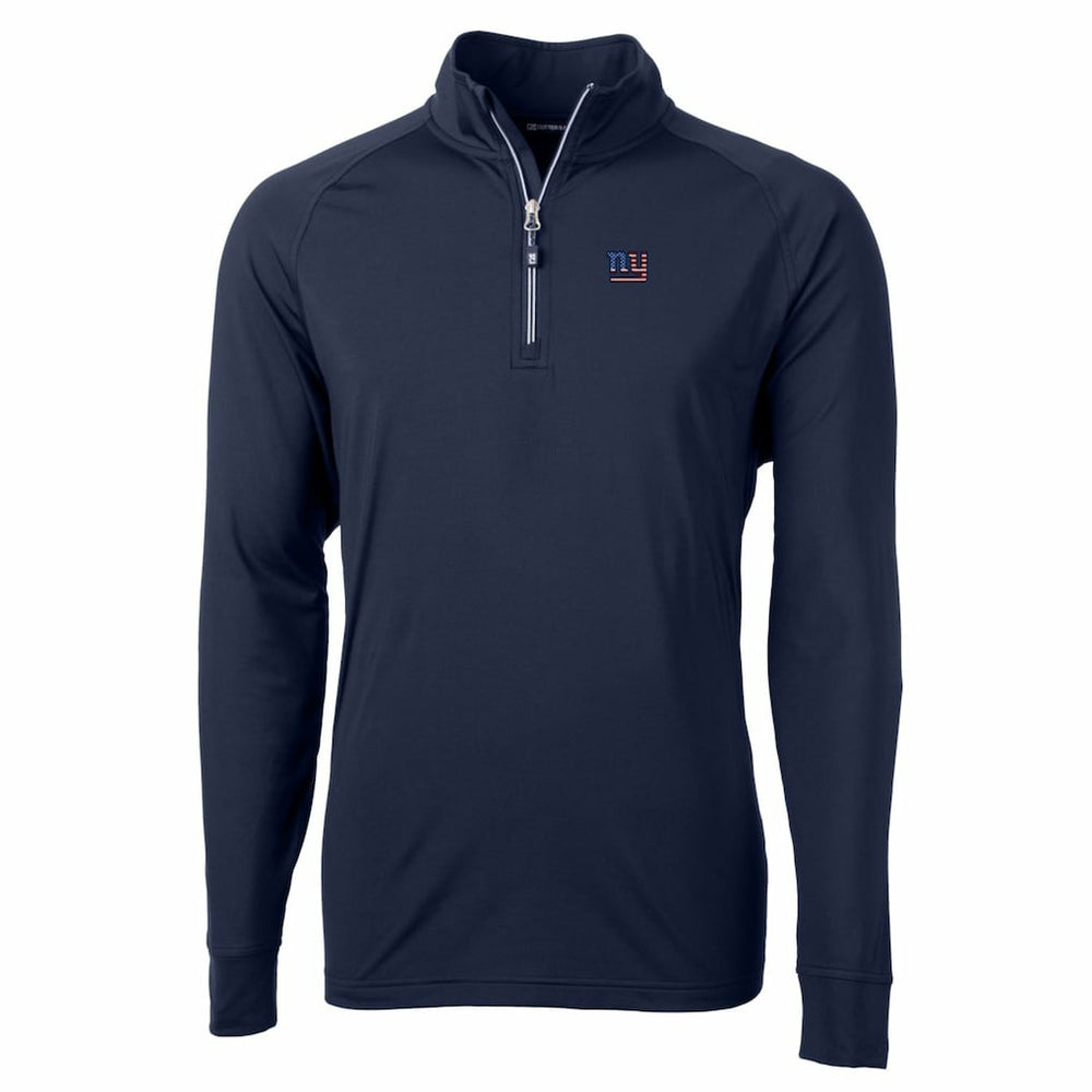 New York Giants Cutter & Buck Big & Tall Adapt Eco Knit Stretch Recycled Quarter-Zip Pullover Top | NFL New