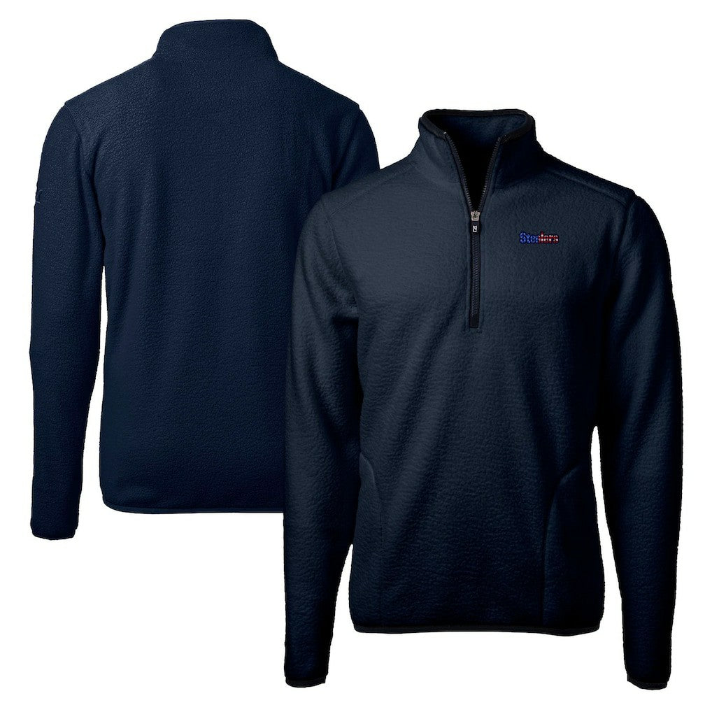 Pittsburgh Steelers Cutter & Buck Big & Tall Cascade Eco Sherpa Fleece Quarter-Zip Pullover Jacket | NFL Near me