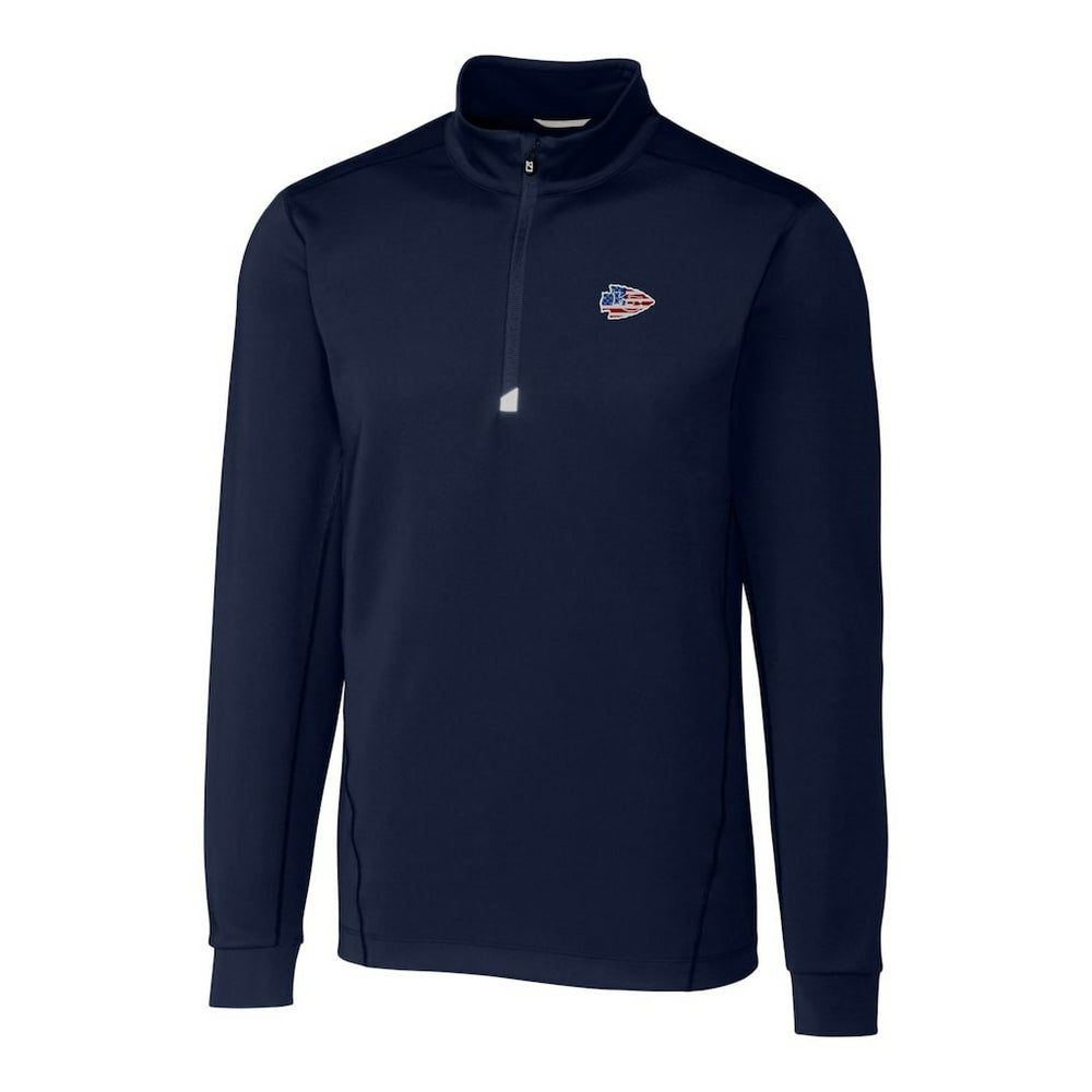 Kansas City Chiefs Cutter & Buck Big & Tall Traverse Stretch Quarter-Zip Pullover Top | NFL On sale
