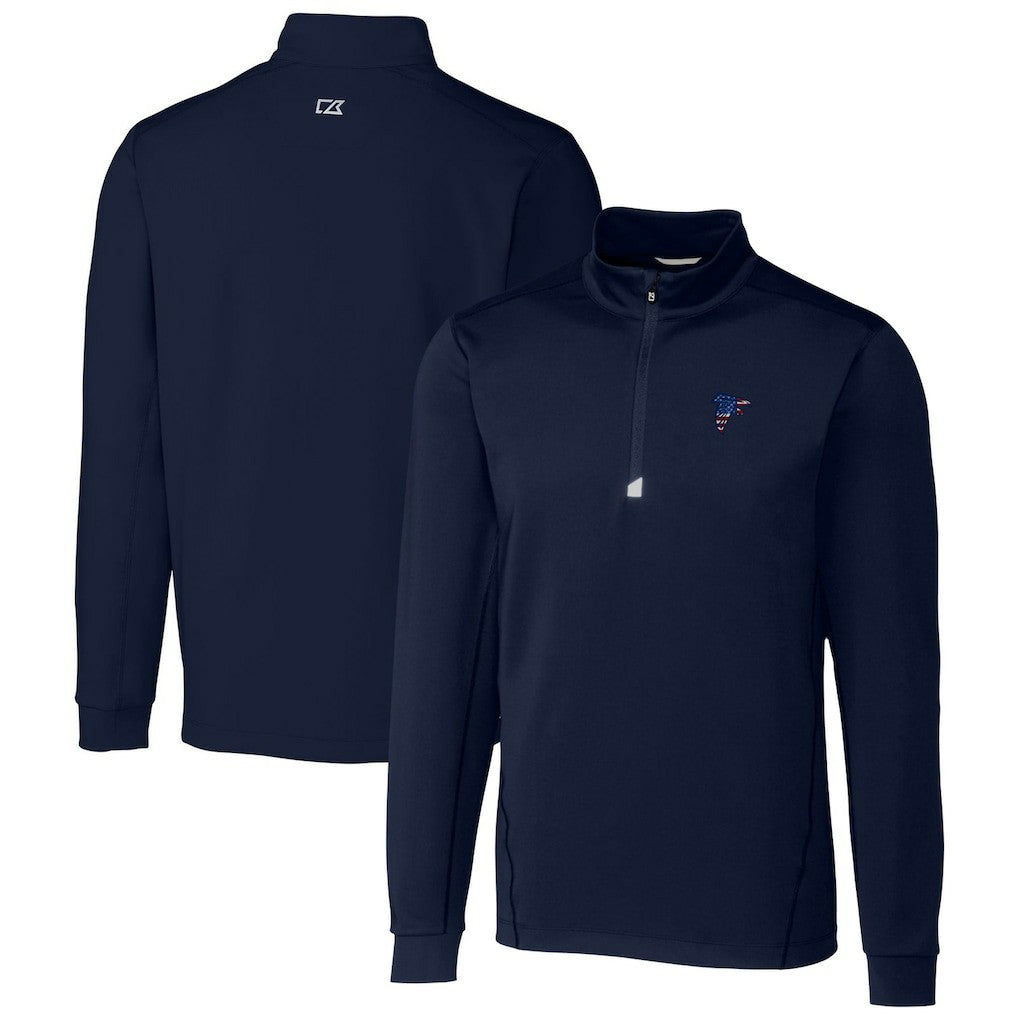 Atlanta Falcons Cutter & Buck Big & Tall Traverse Stretch Quarter-Zip Pullover Top | NFL On sale
