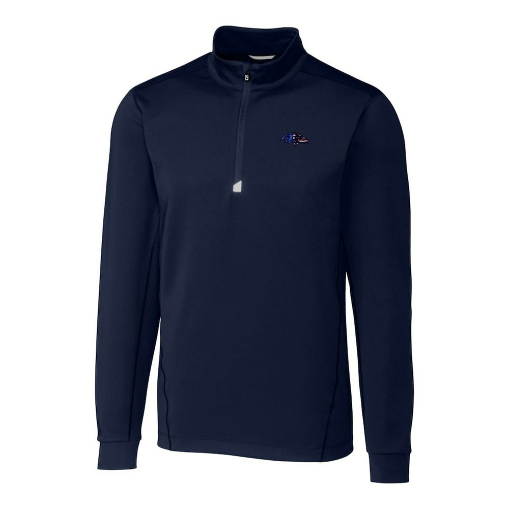 Baltimore Ravens Cutter & Buck Big & Tall Traverse Stretch Quarter-Zip Pullover Top | NFL New