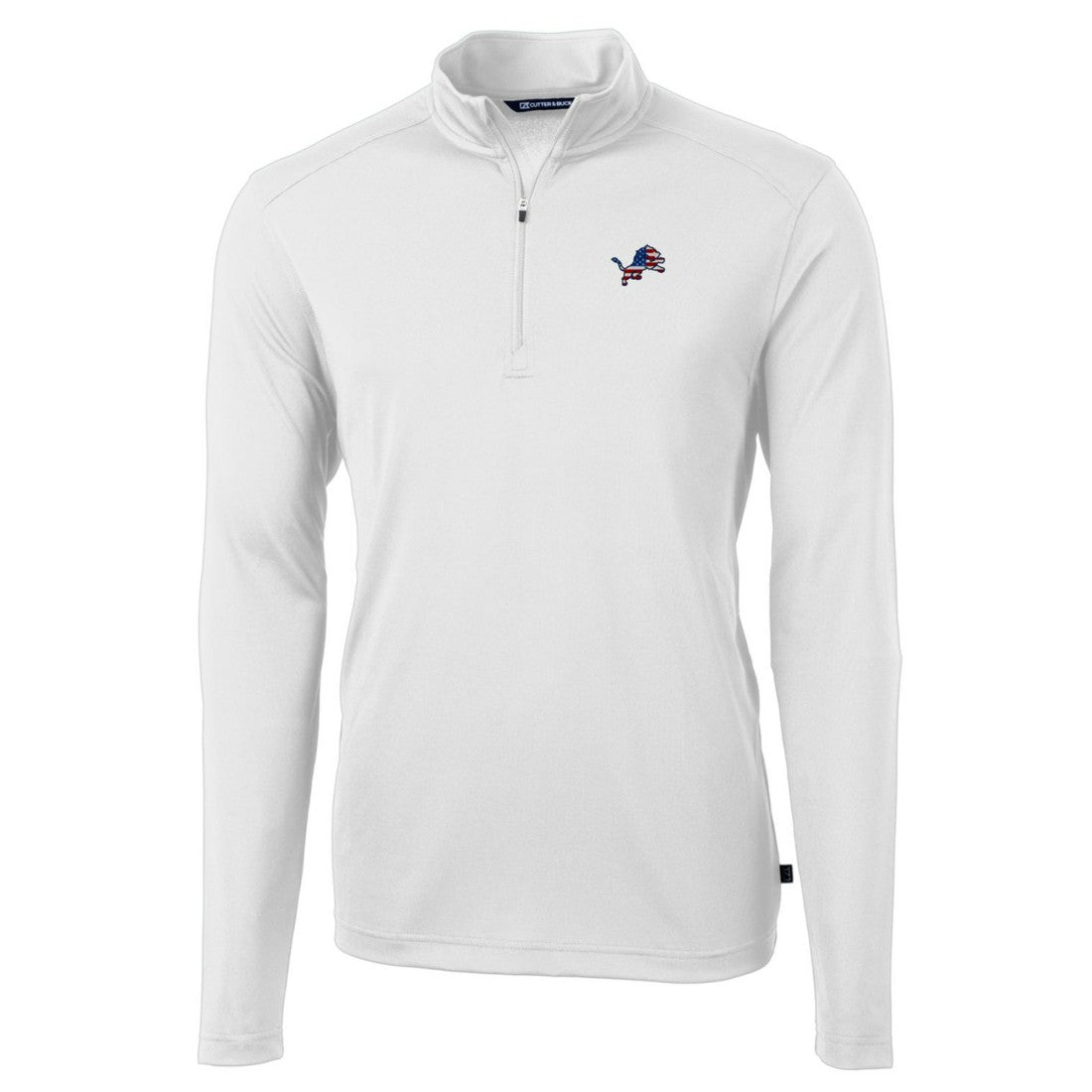 Detroit Lions Cutter & Buck Big & Tall Virtue Eco Pique Recycled Quarter-Zip Jacket | NFL Sale