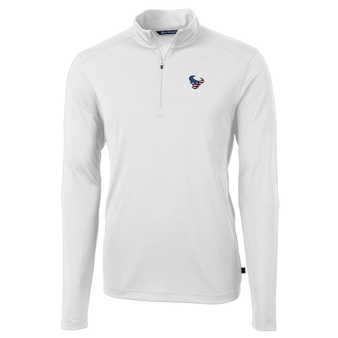 Houston Texans Cutter & Buck Big & Tall Virtue Eco Pique Recycled Quarter-Zip Jacket | NFL US
