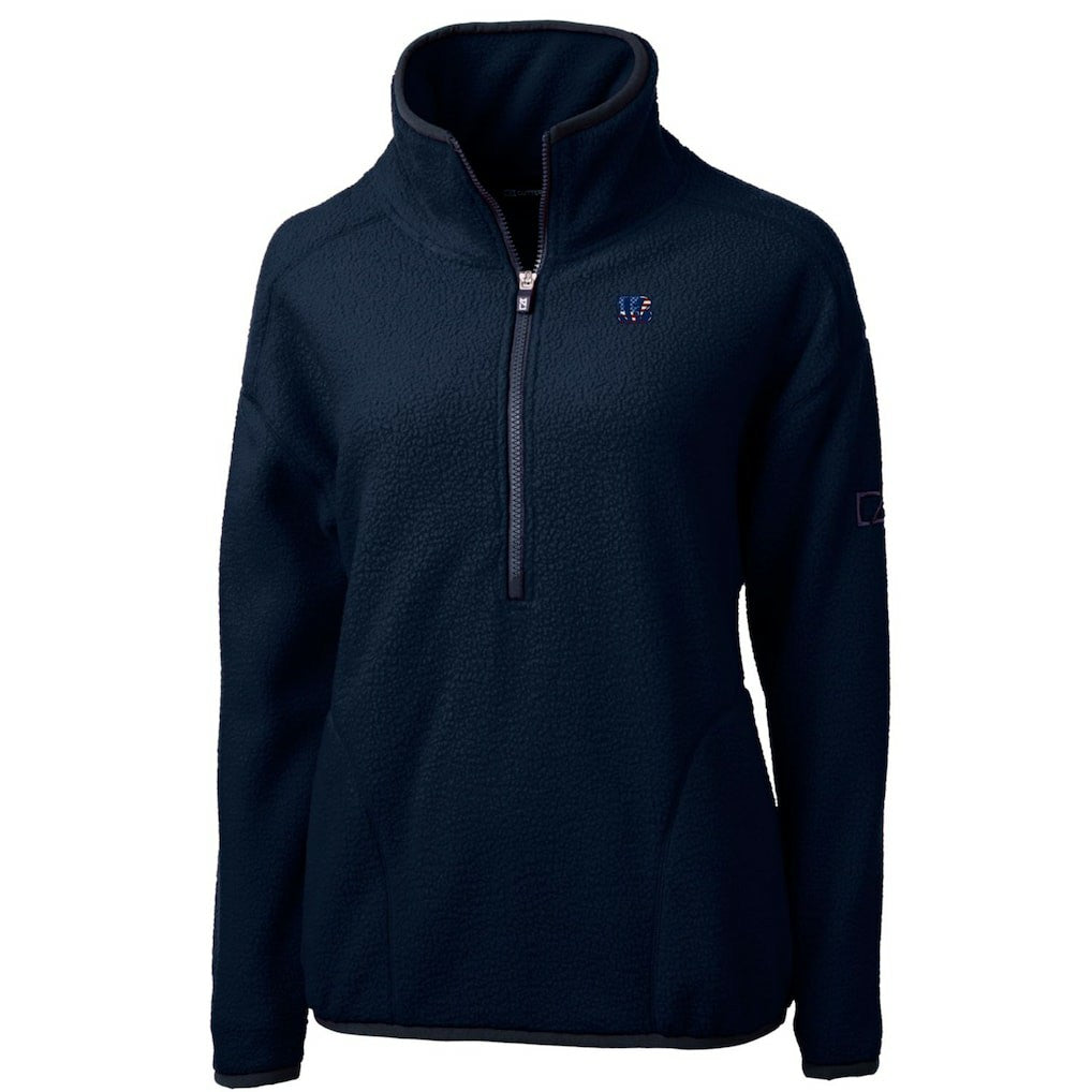 Cincinnati Bengals Cutter & Buck Women's Americana Cascade Eco Sherpa Fleece Half-Zip Pullover Jacket | NFL Online