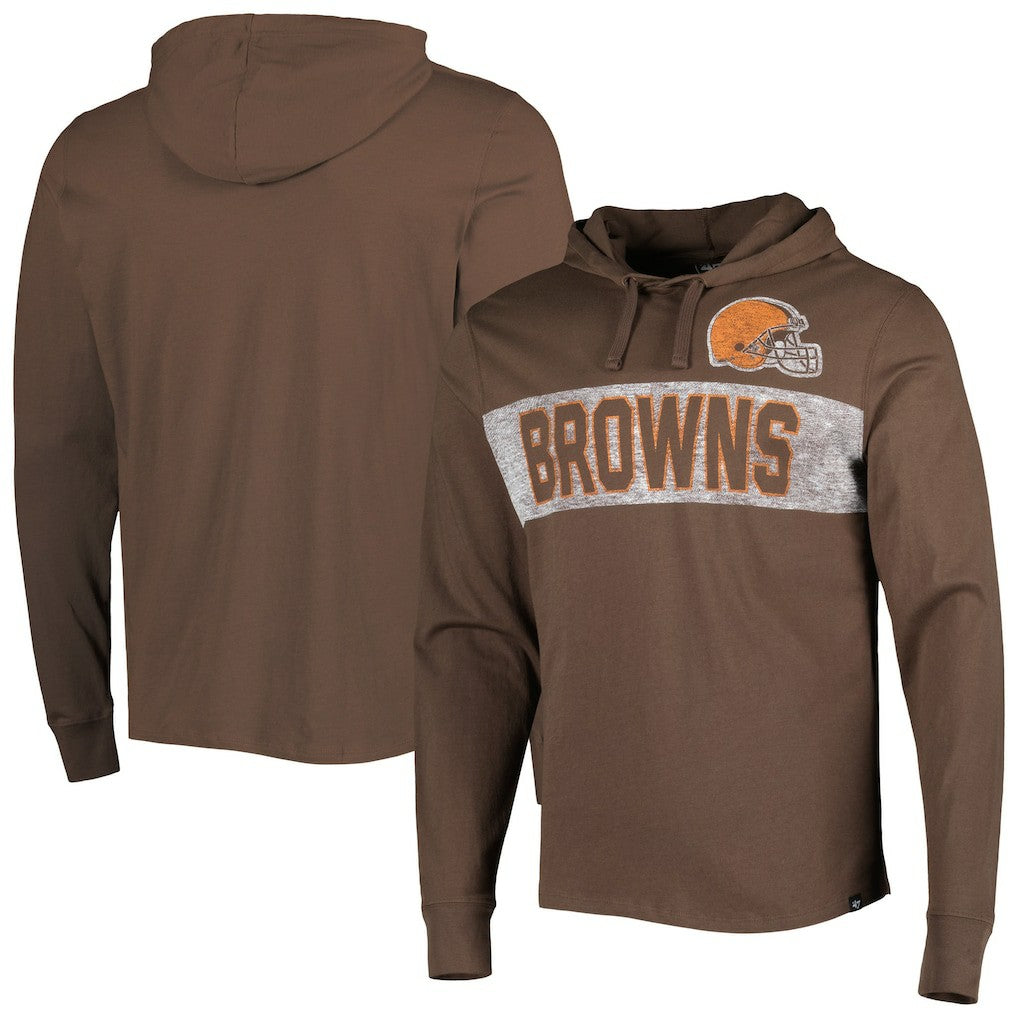 Cleveland Browns '47 Field Franklin Hooded Long Sleeve T-Shirt | NFL Near me