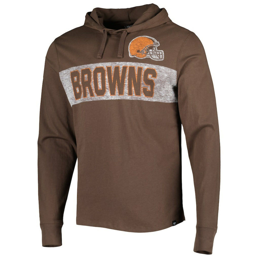 Cleveland Browns '47 Field Franklin Hooded Long Sleeve T-Shirt | NFL Near me